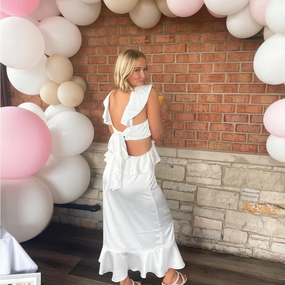 Show Me Your Mumu Zoey Midi Dress- white - Picture 4 of 5